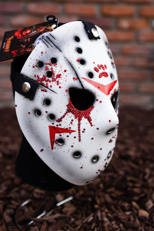 Custom Friday the Purrteenth Bedazzled Mask - Red